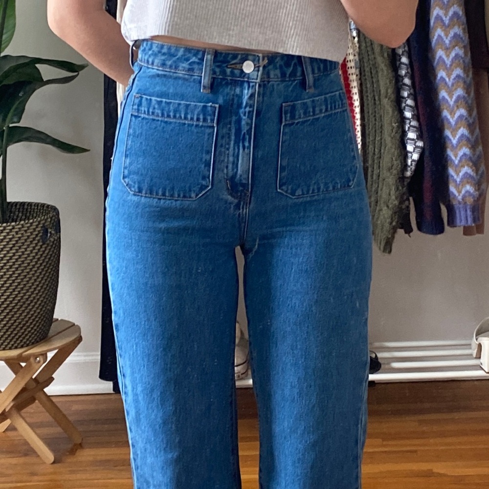 Rolla’s high rise wide leg jeans